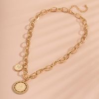 Retro Exaggerated Thick Chain Hip Hop Clavicle Chain Pendant Necklace Wholesale Nihaojewelry main image 4