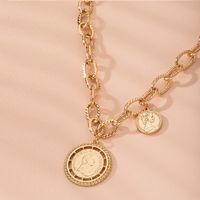 Retro Exaggerated Thick Chain Hip Hop Clavicle Chain Pendant Necklace Wholesale Nihaojewelry main image 5
