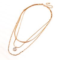 New Exaggerated Fashion Multi-layer Lock Heart Beauty Necklace Wholesale Nihaojewelry main image 6