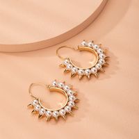 Korean Pearl  New Trendy Sterling Silver Earrings  Wholesale Nihaojewelry main image 5