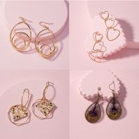 New Golden Fashion Exaggered Style Round-shaped Earrings Wholesale Nihaojewelry main image 1