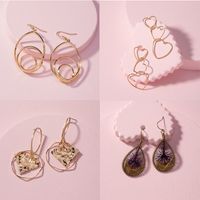 New Golden Fashion Exaggered Style Round-shaped Earrings Wholesale Nihaojewelry main image 2