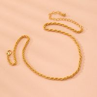 New Trend Street Style Decoration Hip Hop Twisted Rope Twist Necklace Wholesale Nihaojewelry main image 3