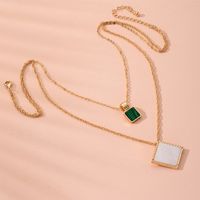 Geometric Pearl Pendant Multi-layer Design Sense Clavicle Chain Necklace Wholesale Nihaojewelry main image 1