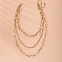 New Simple  Multi-layer Hip-hop Style  Fashion  Necklace Wholesale Nihaojewelry main image 3