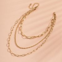 New Simple  Multi-layer Hip-hop Style  Fashion  Necklace Wholesale Nihaojewelry main image 4