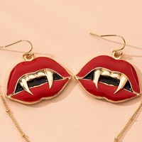 Fashion Dripping Oil Redslip With Sharp Teeth Necklace Wholesale Nihaojewelry main image 5