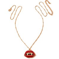 Fashion Dripping Oil Redslip With Sharp Teeth Necklace Wholesale Nihaojewelry main image 6