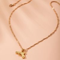 Hot Sell Simple Clavicle Chain Pistol Pendant Hiphop Fashion Necklace Wholesale Nihaojewelry main image 3