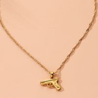 Hot Sell Simple Clavicle Chain Pistol Pendant Hiphop Fashion Necklace Wholesale Nihaojewelry main image 5