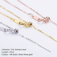 Hot-selling 316l Titanium Steel  Women's Gold-plated  Diy Accessories Anklet Wholesale Nihaojewelry main image 3