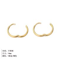 Fashion Simple Gold-plated 316l Titanium Steel Earrings Wholesale Nihaojewelry main image 3