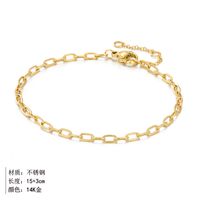New Fashion Gold-plated Bracelet 316l Titanium Steel Chain Bracelet Wholesale Nihaojewelry main image 3