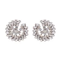 Imitated Crystal&cz Fashion Geometric Earring  (white) Nhjj5426-white sku image 1