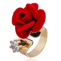 Alloy Fashion Flowers Ring  (red Kc Alloy) Nhkq2224-red-kc-alloy sku image 2