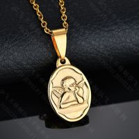 Stainless Steel Plating Cartoon Character Necklace sku image 1