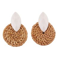 Cloth Vintage Geometric Earring  (white) Nhjq11156-white sku image 5