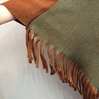 Herbst Und Winter Neue Mode Kontrast Farblich Abgestimmte Farbe Quaste Fledermaus Ärmel Schal Pullover main image 10