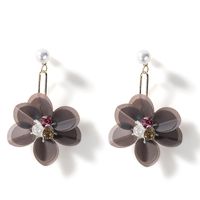 Alloy Vintage Flowers Earring  (photo Color) Nhll0080-photo-color sku image 1