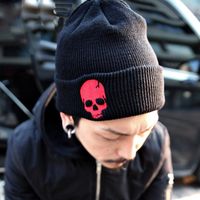 Unisex Exaggerated Punk Streetwear Skull Eaveless Wool Cap sku image 2