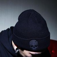 Unisex Exaggerated Punk Streetwear Skull Eaveless Wool Cap sku image 3