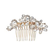 Europe And America Cross Border Bridal Ornament Vintage Hair Comb Crystal Alloy Hair Comb Wedding Dress Accessories Factory Direct Sales sku image 4