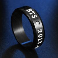 Titanium&stainless Steel Fashion Geometric Ring  (black-6) Nhhf1216-black-6 sku image 5