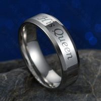 Titanium&stainless Steel Simple Geometric Ring  (black Herking-6) Nhhf1213-black-herking-6 sku image 9