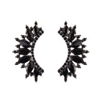 Imitated Crystal&cz Fashion Geometric Earring  (black) Nhjq11074-black sku image 1