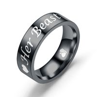 Titanium&stainless Steel Fashion Sweetheart Ring  (6mm Male Models - 5) Nhtp0015-6mm-male-models-5 sku image 1