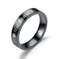 Titanium&stainless Steel Fashion Sweetheart Ring  (6mm Male Models - 5) Nhtp0015-6mm-male-models-5 sku image 10