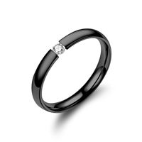 Titanium&stainless Steel Fashion Sweetheart Ring  (3mm Steel Color-6) Nhtp0008-3mm-steel-color-6 sku image 8
