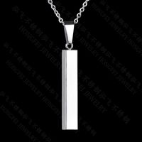 Titanium&stainless Steel Simple Geometric Necklace  (steel Color) Nhhf1202-steel-color sku image 1