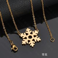 Titanium&stainless Steel Fashion Geometric Necklace  (snowflake Steel) Nhhf1199-snowflake-steel sku image 16