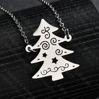 Titanium&stainless Steel Fashion Geometric Necklace  (snowflake Steel) Nhhf1199-snowflake-steel sku image 2
