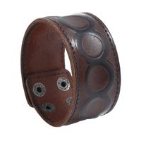 Leather Fashion Geometric Bracelet  (brown) Nhpk2193-brown sku image 1