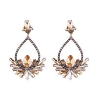 Imitated Crystal&cz Fashion Geometric Earring  (black) Nhjq11025-black sku image 1