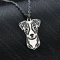 Titanium&stainless Steel Fashion Animal Necklace  (giraffe Steel) Nhhf1179-giraffe-steel sku image 2