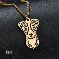 Titanium&stainless Steel Fashion Animal Necklace  (giraffe Steel) Nhhf1179-giraffe-steel sku image 11