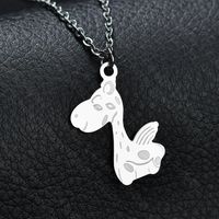 Une Variété De En Acier Inoxydable Animaux Pendentifs Lot Mixte Abstraite Trois-dimensions Hibou Éléphant Pegasus Fishbone Collier Clavicule Féminine Chaîne sku image 5