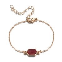 Imitated Crystal&cz Fashion Geometric Bracelet  (red) Nhlu0081-red sku image 1