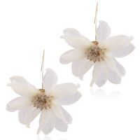 Alloy Korea Flowers Earring  (white) Nhnmd5004-white sku image 1