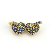 Simple Style Heart Copper Earrings sku image 3