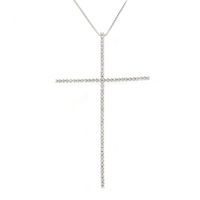 Copper Fashion Cross Necklace  (alloy-plated White Zircon) Nhbp0242-alloy-plated-white-zircon sku image 2