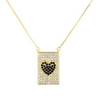 Copper Fashion Geometric Necklace  (alloy-plated Black Zircon) Nhbp0143-alloy-plated-black-zircon sku image 1