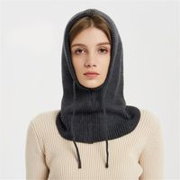 Nouveau Automne Et D'hiver De Femmes Chapeau Écharpe Intégré Manches Cap Écharpe De Mode Laine Tricoté Chapeau sku image 6