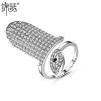 Alloy Simple Geometric Ring  (nail Ring White Alloy-t19e27) Nhtm0588-nail-ring-white-alloy-t19e27 sku image 1