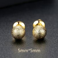 Jinse Golden Bell Ohrringe Einfache Koreanische Neue Goldene Runde Kugel Damen Bronze Ohrringe sku image 1