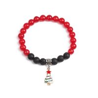 Außenhandel Grenz Überschreiten Der Roter Achat Vulkanischen Stein Armband Schneeflocke Weihnachts Armband Christmas Bracelet sku image 6
