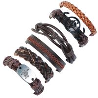 Leather Fashion Bolso Cesta Bracelet  (six-piece Set) Nhpk2169-six-piece-set sku image 1